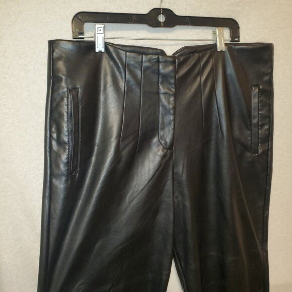 BAGATELLE COLLECTION Sz. XL Black Vegan Leather Pants! Club, Sexy Y2K Party - Picture 2 of 14